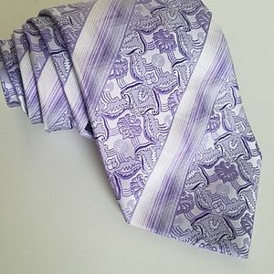 Italian purple and lavender silk tie